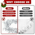 thumbnail image 6 of LAMPHOME 10 Pack 10ft Silver Tinsel Garland, 3.5in (9cm) Wide Glitter Metallic Twist Garland, Indoor Outdoor Decor for Christmas, Wedding, Party, 6 of 7