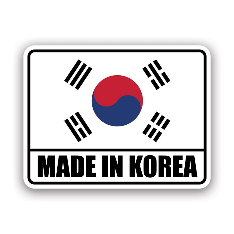 Made in Korea Sticker Decal - Self Adhesive Vinyl - Weatherproof 