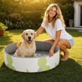 thumbnail image 5 of LOWLHOME Foldable Play Ball Pool For Pet, Hard Plastic Kiddie Pool for Dogs, Portable Pool for Backyard Summer, Indoor Outdoor Playpen, Easy to Assemble and Storage, No Ball Included(Green), 5 of 7