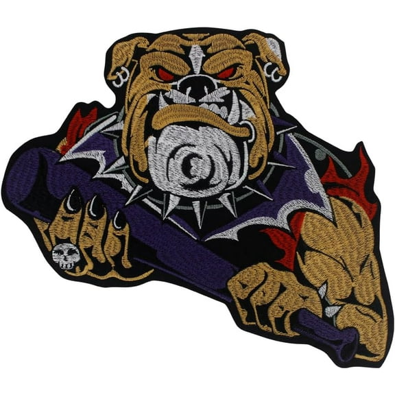 Dog Patches Embroidered Applique Iron on Sticker Fabric Patches for MC Jacket Backpack Decor 1 Piece