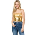 thumbnail image 5 of MixMatchy Women's PU Cropped Lightweight Tube Top, 5 of 6