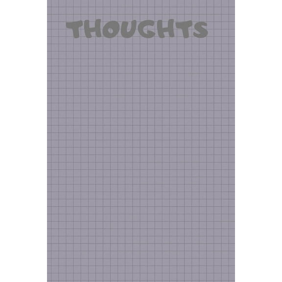 Thoughts: 90 Pages of 6 X 9 Inch White Numbered Pages No Lines (Paperback)