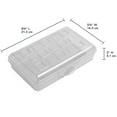 thumbnail image 3 of Sterilite Small Pencil Box Plastic, Clear, 3 of 8