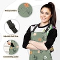 thumbnail image 2 of 5 Pcs Kitchen Set Heat Resistant Oven Mitts and Non-Slip Pot Holders with Adjustable Cooking Apron Cute Small Flowers and Leaves, 2 of 6