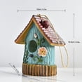 thumbnail image 4 of Resin Bird Houses for Outdoors - Colorful Hanging Birdhouse, Large Size for Garden & Yard Decoration, Weatherproof Bird House for Outside, Attracts Hummingbirds and Birds, 4 of 8