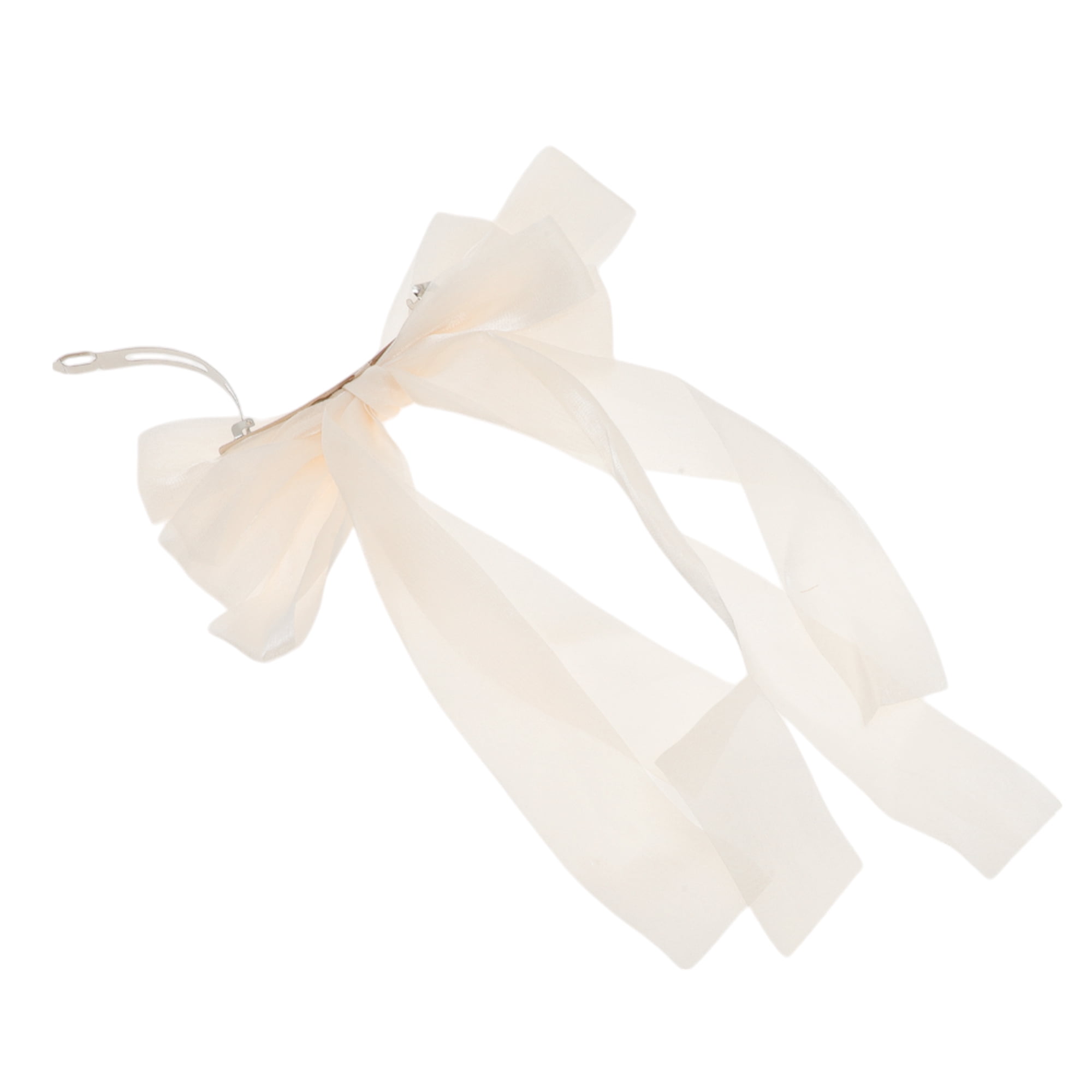 Unique Bargains Fashion Ribbon Bow Hair Clip for Hair Styling and Use - 1 Piece Yellow