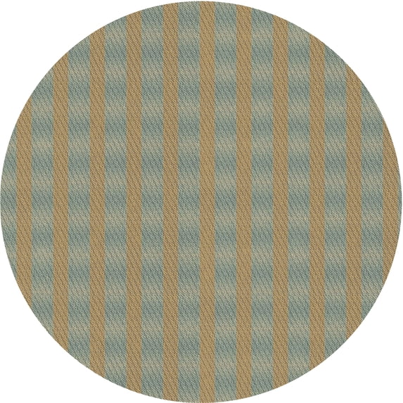 Ahgly Company Machine Washable Indoor Round Transitional Dark Moccasin Green Area Rugs, 7' Round