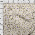 thumbnail image 2 of oneOone Viscose Jersey Cream Fabric Flower & Leaves Watercolor Dress Material Fabric Print Fabric By The Yard 60 Inch Wide, 2 of 5
