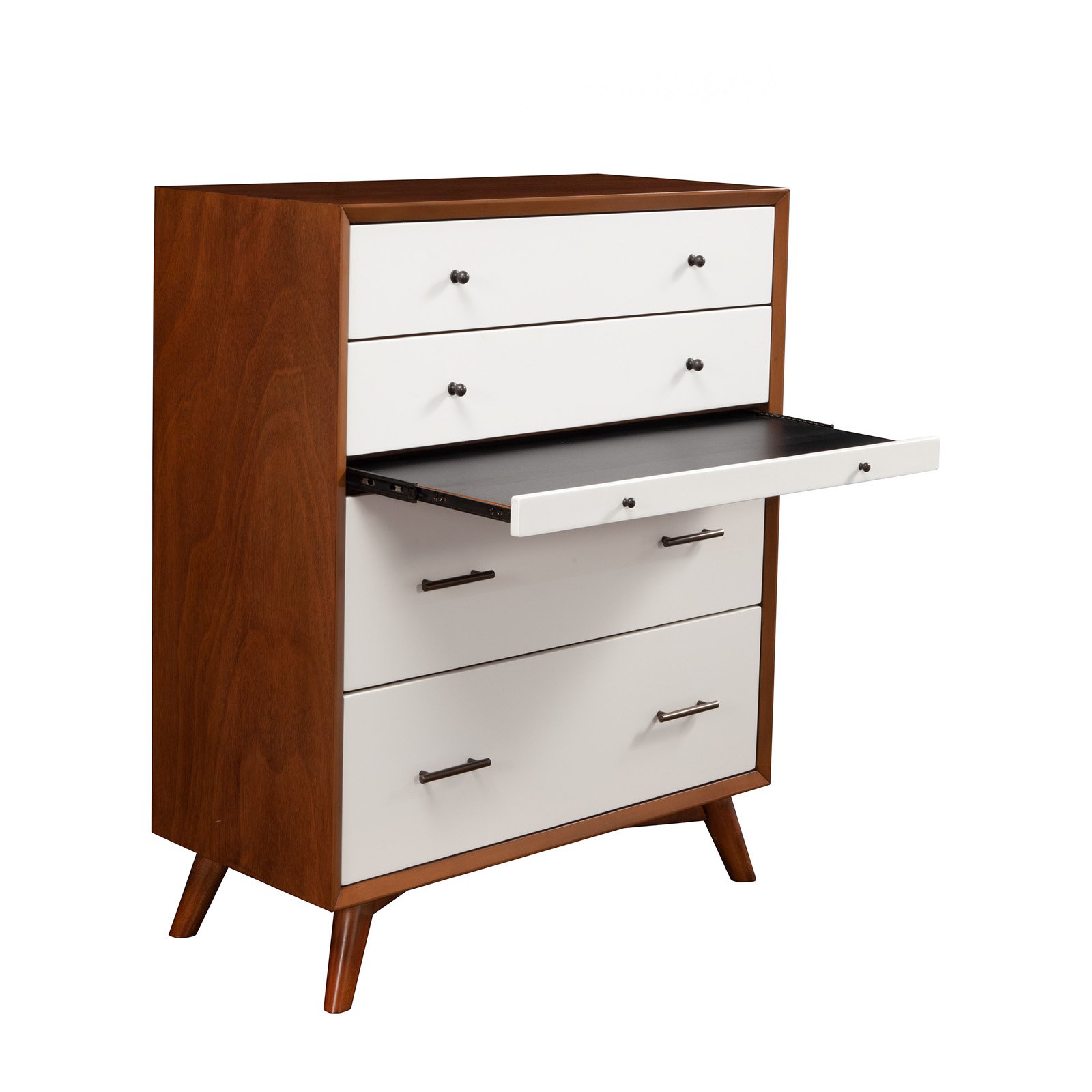 Alpine Furniture Flynn Mid Century Multi-function Wood Chest in Acorn-White - image 3 of 3