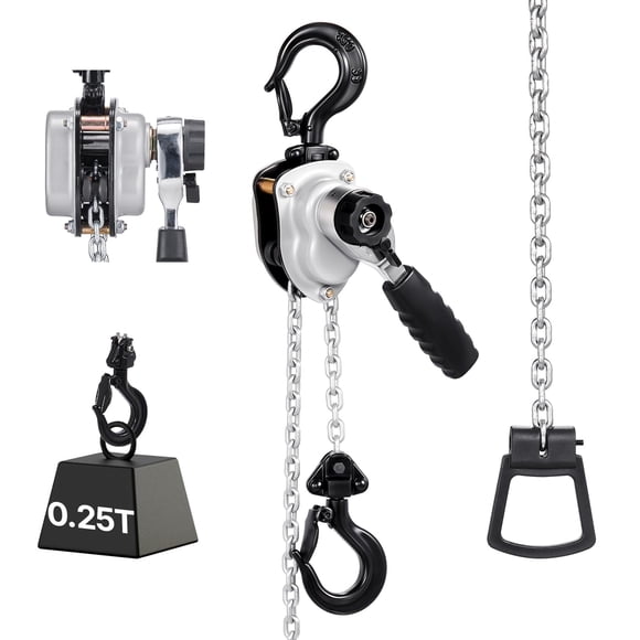 Polipasto de Cadena Manual VEVOR 0,25T 1,5m Acero Aleado G80
