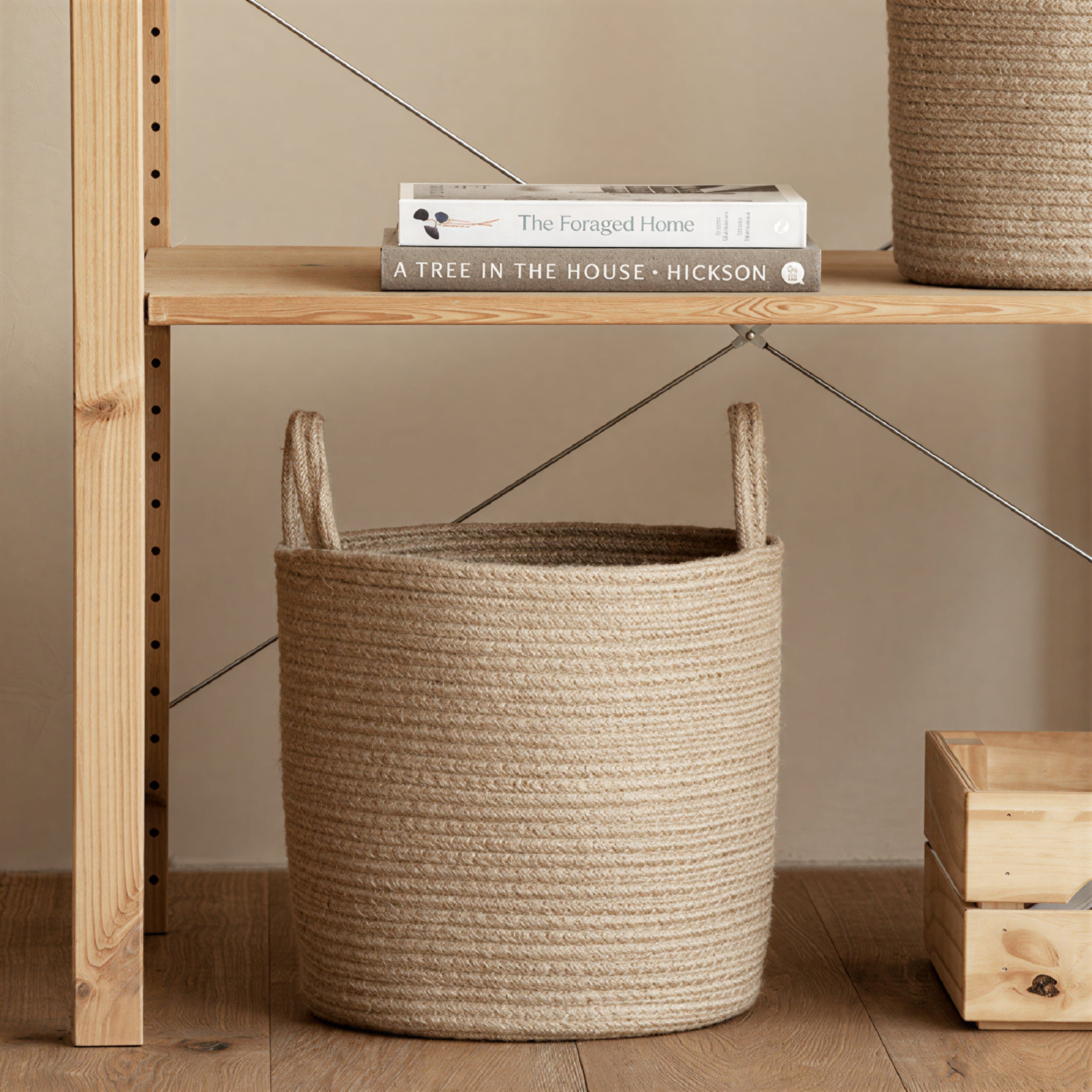 LAMIRO Large Blanket Basket,Woven Rope Basket With Handles,Dirty Clothes Basket for Blankets for Living Room,Baby Toy Storage Basket,Wicker Woven Big Round Laundry Basket Hamper