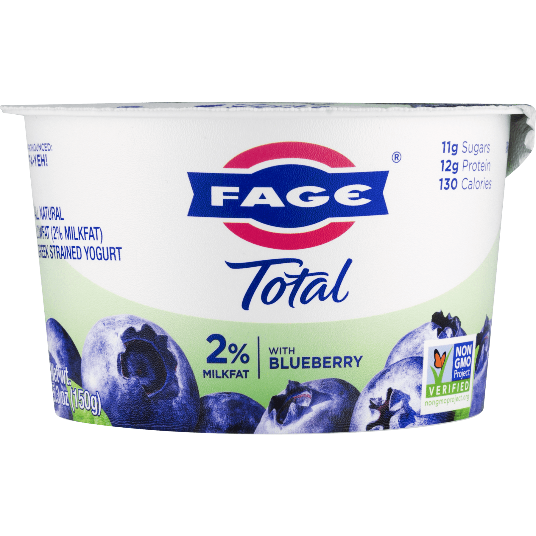 Fage Total 0 Nonfat Greek Strained Yogurt with Blueberry, 5.3 oz