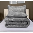 thumbnail image 4 of Juego de ropa de cama Utopia Bedding Queen, edredón Paisley, color gris, 223 x 223 cm, 4 of 7