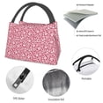 thumbnail image 4 of Yiaed Red Flowers Print Lunch box lunch bag Portable Insulated Lunch Box for Women Men Cooler Tote Bag with Front Pocket for Work Picnic Travel, 4 of 6