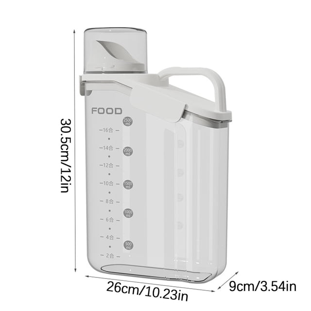 Pompotops Distributeur de Céréales en Plastique Boîte de Rangement Cuisine Conteneur de Riz Alimentaire Liquidation