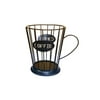 Coffee Pod Holder, Cup-Shaped Iron Wire Coffee Capsule Storage Basket Black Straight Edge Fruit Basket