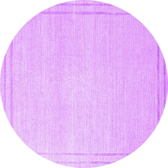 Ahgly Company Indoor Round Solid Purple Modern Area Rugs, 7' Round