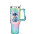 thumbnail image 2 of 40oz Cartoon Movie Stainless Steel Tumbler with Lid and Straw,Spill Proof Cartoon Travel Cup for Cartoon Lovers Double Wall Vacuum Insulated Coffee Mug with Handle Greenish-blue, 2 of 7