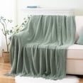 thumbnail image 5 of Sage Green Throw Blanket for Couch,Green Boho Blanket,Spring Throw for Living Room,50"x60", 5 of 9