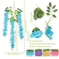thumbnail image 4 of 12 Pack Wisteria Flower Vines Garland, 3.75 Feet Artificial Flower Strings, Fake Hanging Flowers, Silk Wisteria Garland Flowers, Wisteria Vine for Wedding, Garden, Wall Decoration Harlik, 4 of 7