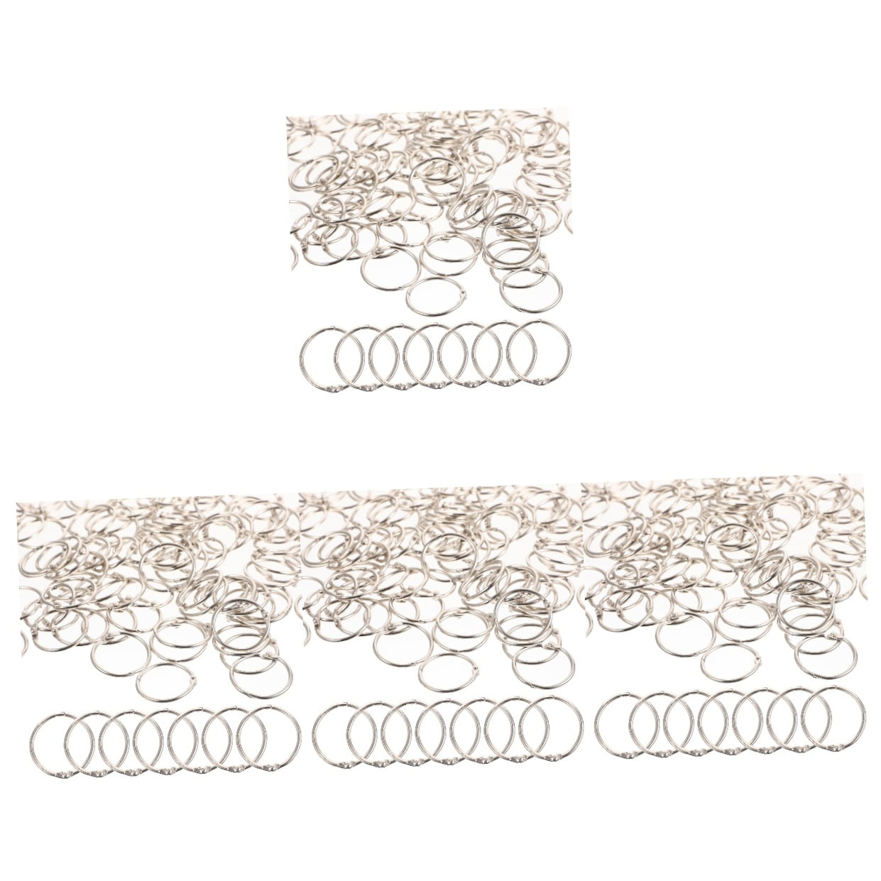 WORGEOUS 400 Pcs Daily Use Binder Rings Reusable Key Rings Wear-resistant Paper Rings Keys Supply