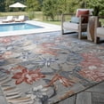 thumbnail image 3 of 5x7 Water Resistant, Indoor Outdoor Rugs for Patios, Front Door Entry, Entryway, Deck, Porch, Balcony | Outside Area Rug for Patio | Gray, Floral | Size: 5'1'' x 7'3'', 3 of 9