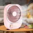 thumbnail image 2 of LSLJS Small USB Desk Fan, Cute Design Portable Desktop Table Fan, 360°Rotatable 3 Speeds Strong Airflow Quiet Operation Cooling Fan Rechargeable Battery Opearted Personal Fan for Office Bedroom Car, 2 of 5