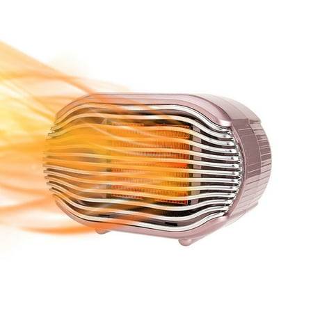 

Mini Ceramic Fan Heater Energy Saving Portable Electric Heater with 2 Modes Tilt Protection Overheating Protection Fan Heater for Bathroom Workshop Camping Garage (Pink)