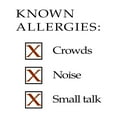 thumbnail image 2 of CafePress - Known Allergies Crowds, Noise, Small Talk Mugs - Insulated Stainless Steel Travel Tumbler 20 oz., 2 of 3