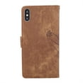 thumbnail image 7 of Nalacover Slim Wallet Case for iPhone XS Max, for Women Men, Embossed Pattern PU Leather Shockproof Magnetic Clasp Credit Card Slots Flip Kickstand Phone Case+Wrist Strap,Brown, 7 of 7
