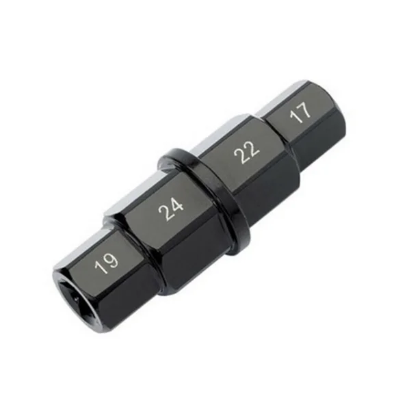 Motorcycle Axle Removal Tool 4-in-1 Hex Socket Set 17mm 19mm 22mm 24mm, Steel Wheel Axle Tool for Front and Rear Axle Installation