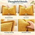 thumbnail image 7 of Eolstice Bow Pillow, Boho Decorative Throw Pillow, Vintage Texture Sofa Pillow for Bed Sofa Living Room Bedroom Home Car Decor,Yellow, 7 of 7