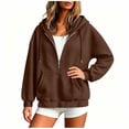 thumbnail image 5 of Chiccall Women's Quilted Texture Half Zip Hoodie Sweatshirt, Drawstring Hood Oversized Long Sleeve Loose Casual Pullover Jacket, 5 of 7