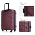 thumbnail image 4 of Resenkos 3 Piece Luggage Set Spinner Hardshell Lightweight Suitcase Hardside Checked Carry-on luggage Wine Red, 4 of 8
