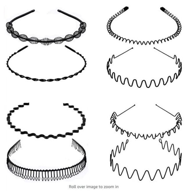 Diadema con ondas de hierro para hombres y mujeres, diadema deportiva invisible coreana, flequillo, horquilla rota, horquilla