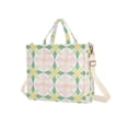 thumbnail image 7 of FORMRS Womens Corduroy Tote Bag Crossbody Shoulder Handbag with Pocket, Retro Yellow Stars, 7 of 7