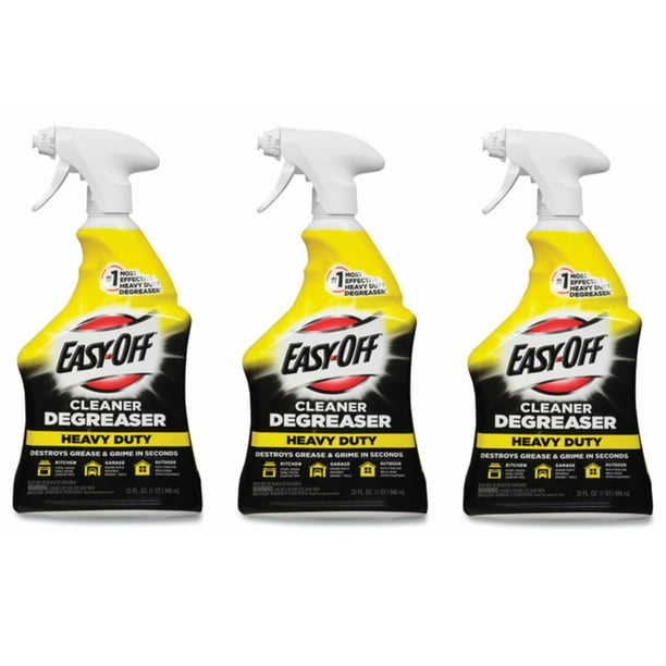 EasyOff Cleaner Degreaser Heavy Duty Spray, 32 Fl. Oz. Pack of 3