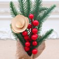 thumbnail image 4 of Opperiaya Christmas Tree Potted Plants with Stable Wooden Base Decoration, 4 of 6