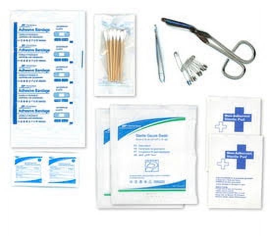 US Survival Solutions First Aid Kit  Emergency Kit for Camping, Hiking, Hunting, Backpacking, Travel, Vehicle | Scissors, Band Aids, Sterile Pads | Survival Gear for Outdoor Adventures & Sports