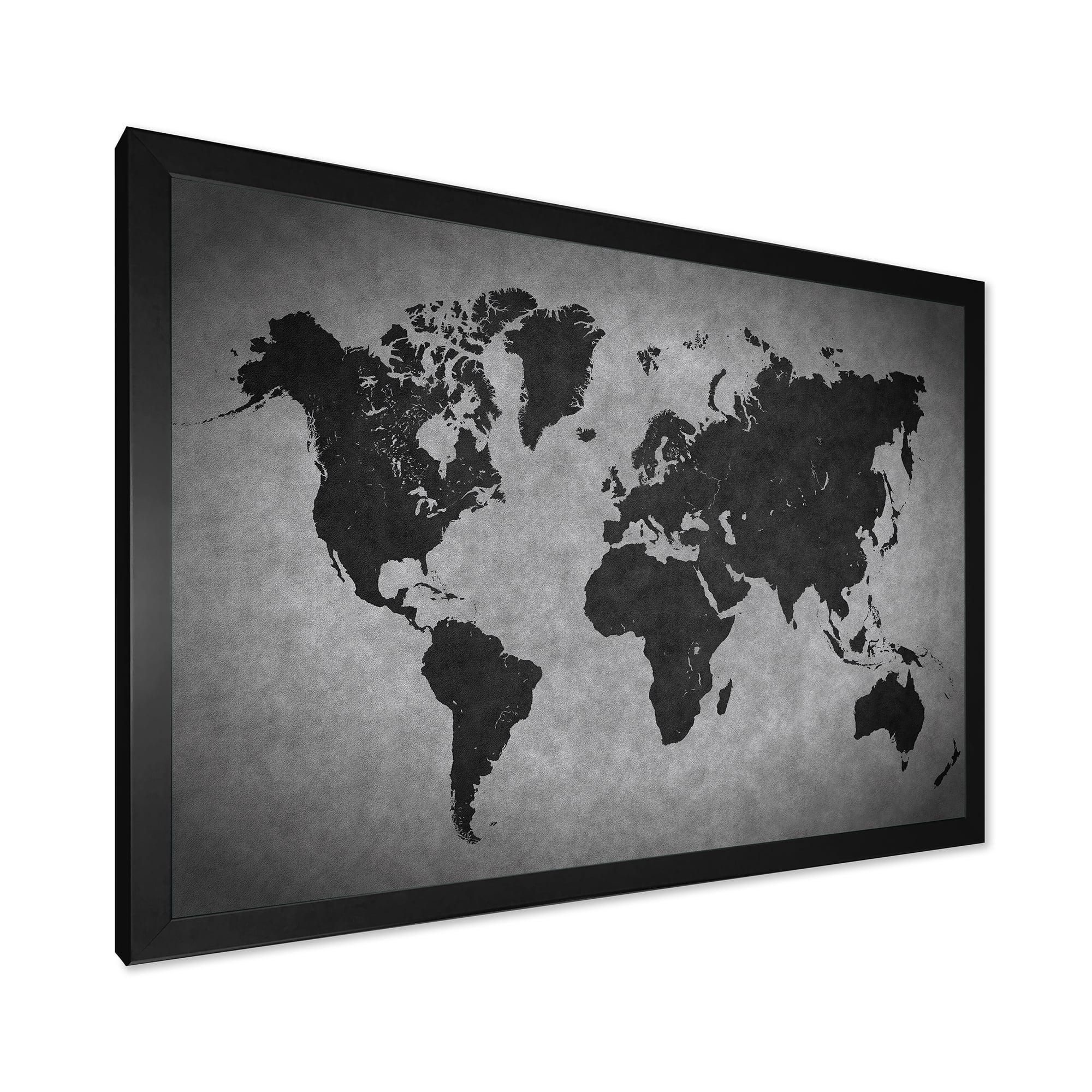 Designart 'Ancient World Map IX' Vintage Framed Art Print