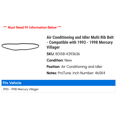 thumbnail image 2 of Air Conditioning and Idler Multi Rib Belt - Compatible with 1993 - 1998 Mercury Villager 1994 1995 1996 1997, 2 of 2