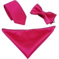 thumbnail image 1 of HAHDAXIA Ensemble 3 Pcs pour Hommes, Mode, Cravates Moulantes en Polyester, Nœud Papillon, Nœud Papillon, Poche, Carré, 1 of 5