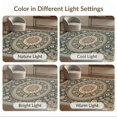 thumbnail image 7 of ODIKA Dining Under Traditional Concentric Motif Geometric Transitional Stain Resistant Thin Throw for Entryway, Kitchen, Laundry Room, 7 of 7