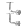 thumbnail image 4 of WEUVEB 2Pcs Handrail Wall Mount Bracket for Stair Railing 9X7Cm Silver, 4 of 7