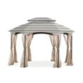 thumbnail image 1 of Garden Winds Replacement Canopy Top Cover for the Manhattan Gazebo -Standard 350 - Stripe Stone, 1 of 8
