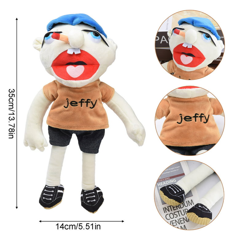 13.7in Jeffy Puppet Soft Plush Toy Hand Puppet, Kid's Gift for