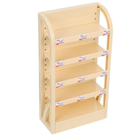 GAXIRE Miniature Food Display Cabinet for Dollhouse, Rectangular Design, 1 Set, Perfect for Dollhouse Accessories and Collectibles