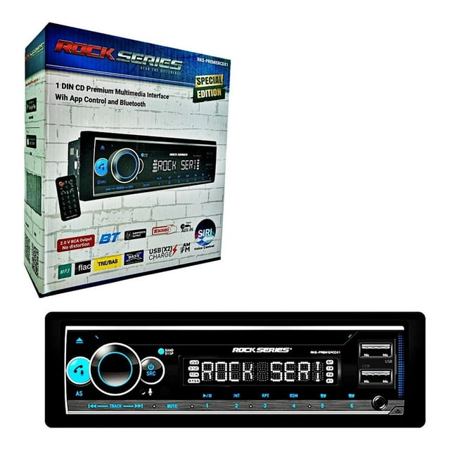 Estereo Rock Series RKS-PREMIERCDX1 1 Din 50x4w CD App 2USB BT Aux
