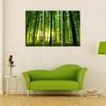 thumbnail image 3 of TISHIRON 3PCS Framed Canvas Wall Art Set,36"x24" Sunlight Through The Tree Canvas Art Decor, 3 of 7