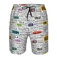 thumbnail image 3 of Cauagu Hello Print Men's Swim Trunks,Hawaiian Bathing Suit Swimsuits Beach Shorts with Pockets for Men Quick Dry Swimming Board Shorts-Medium, 3 of 6